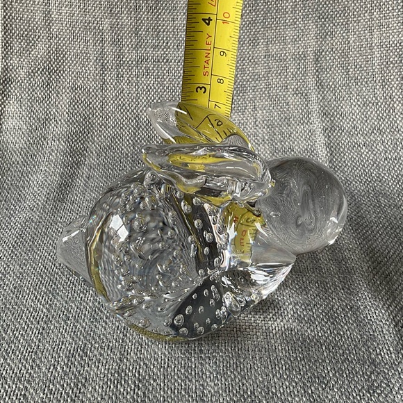 Vintage Bunny Rabbit Bubble Art Glass Sculpted Figurine Hand Blown Paperweight - Picture 11 of 15